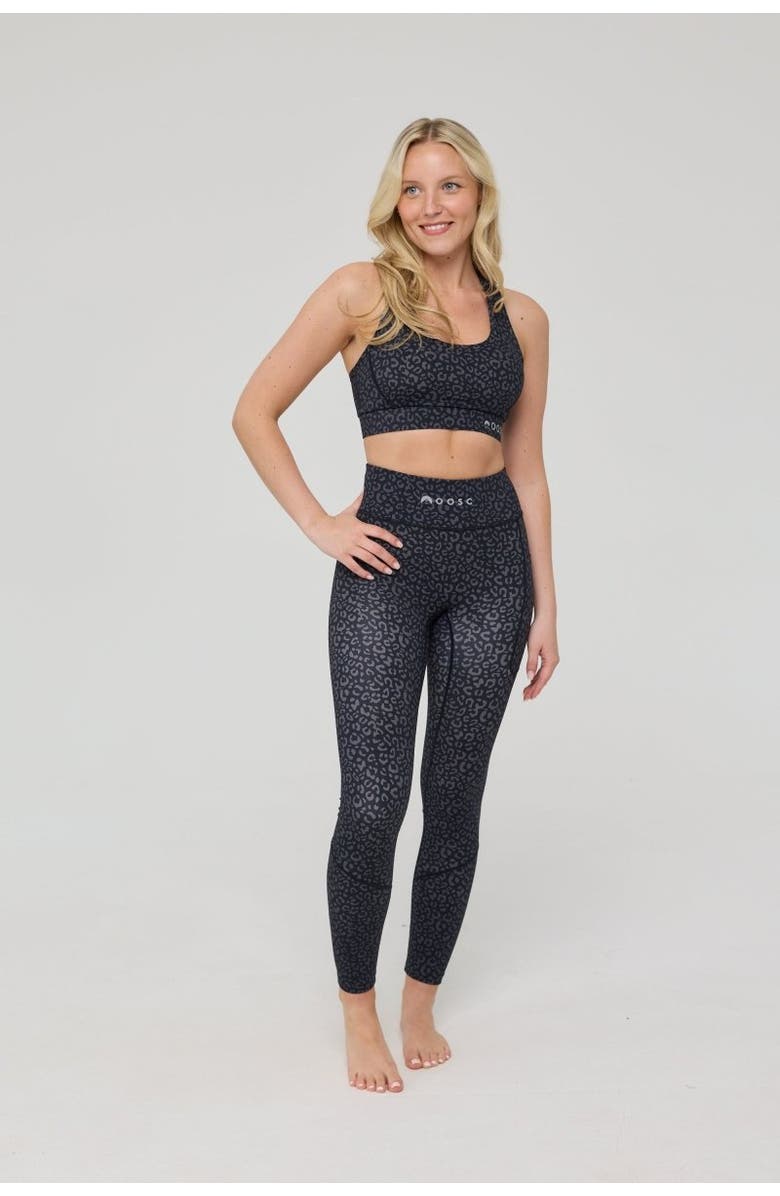 OOSC High Support Elite Crossback Sports Bra - Black Leopard, Alternate, color, Black Leopard