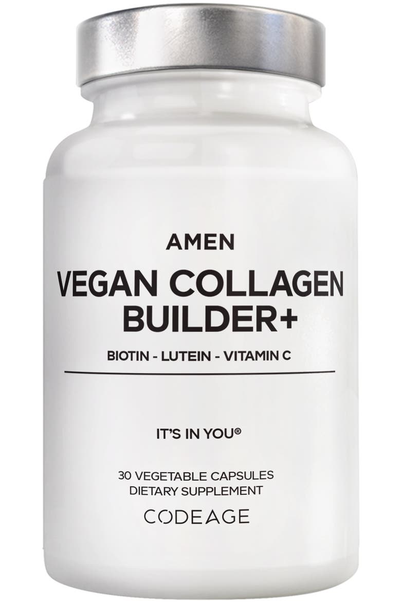 Amen Vegan Collagen Builder Supplement, Main, color, White