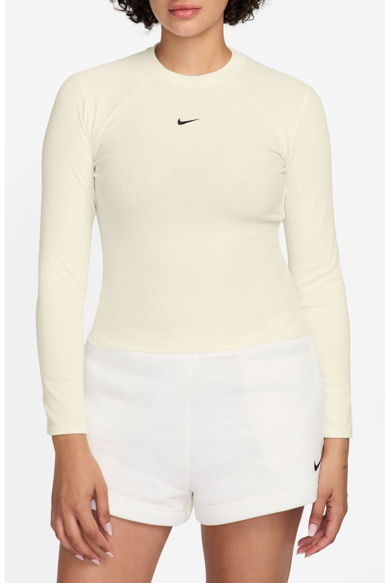 Chill Raglan Sleeve Rib & Jersey Top, Main, color, SAIL/ BLACK