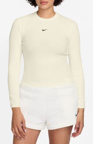 Nike Chill Raglan Sleeve Rib & Jersey Top