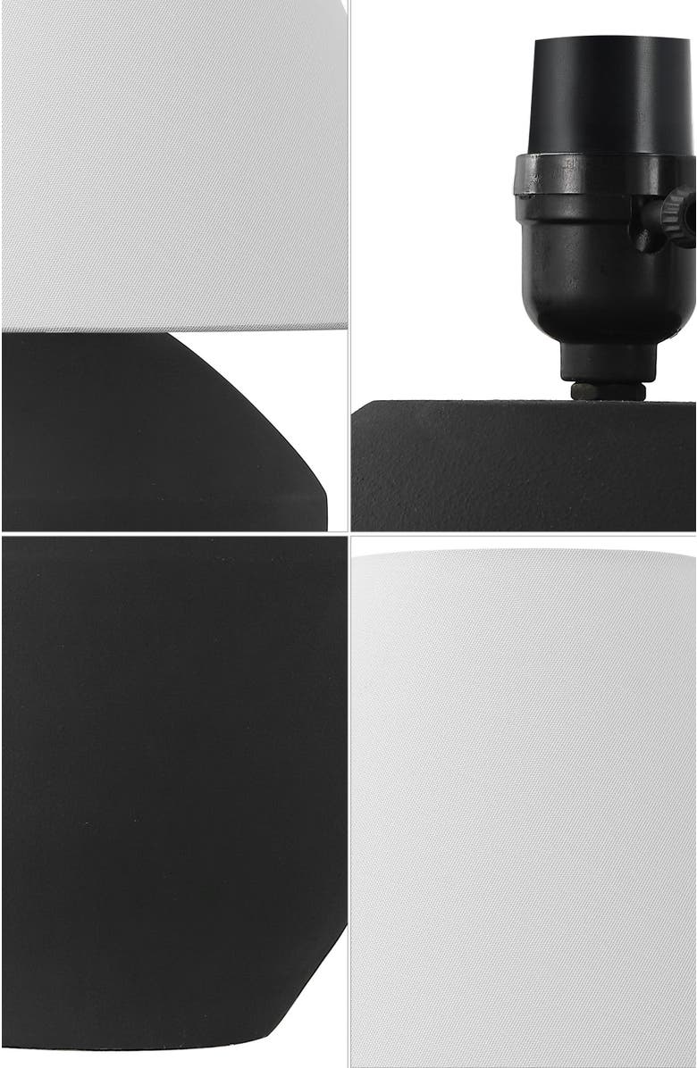 JONATHAN Y Ralf 20.5" Minimalist Scandinavian Resin/Iron LED Table Lamp, Alternate, color, Matte Black