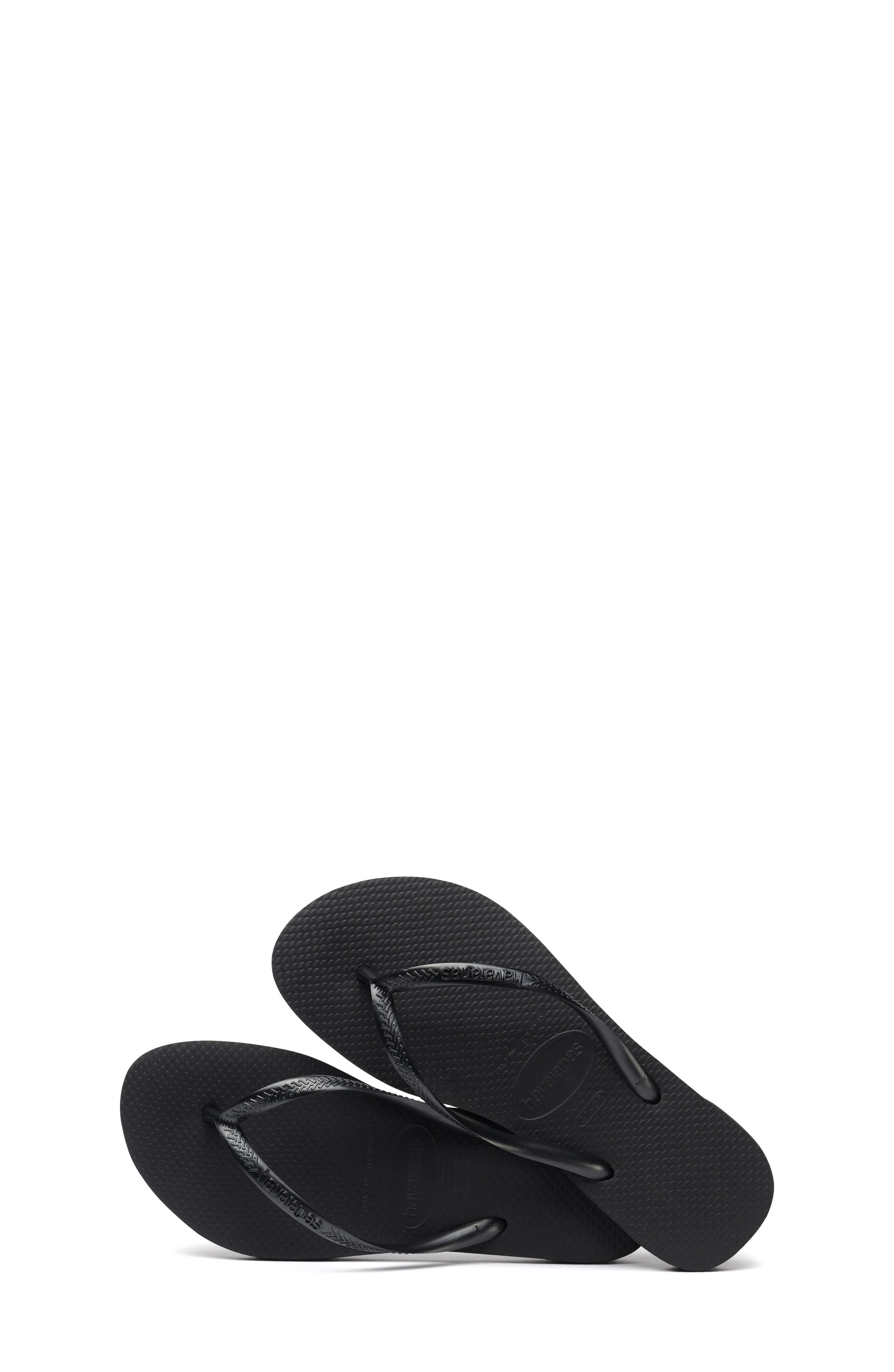 Havaianas Slim Flip Flop, Alternate, color, Black