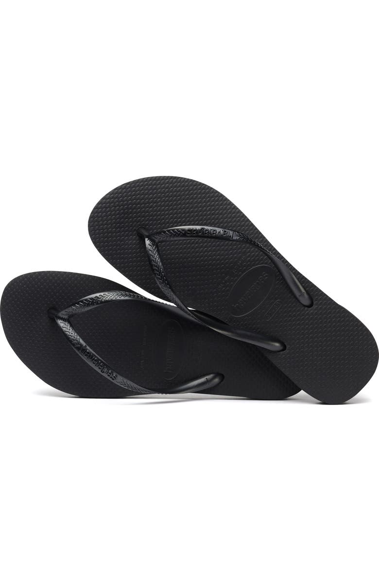 Havaianas Slim Flip Flop, Alternate, color, Black