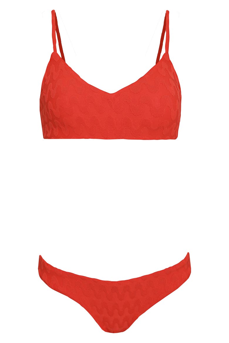 Apple Red Iconic Reversible Bikini Bottoms, Alternate, color, RED