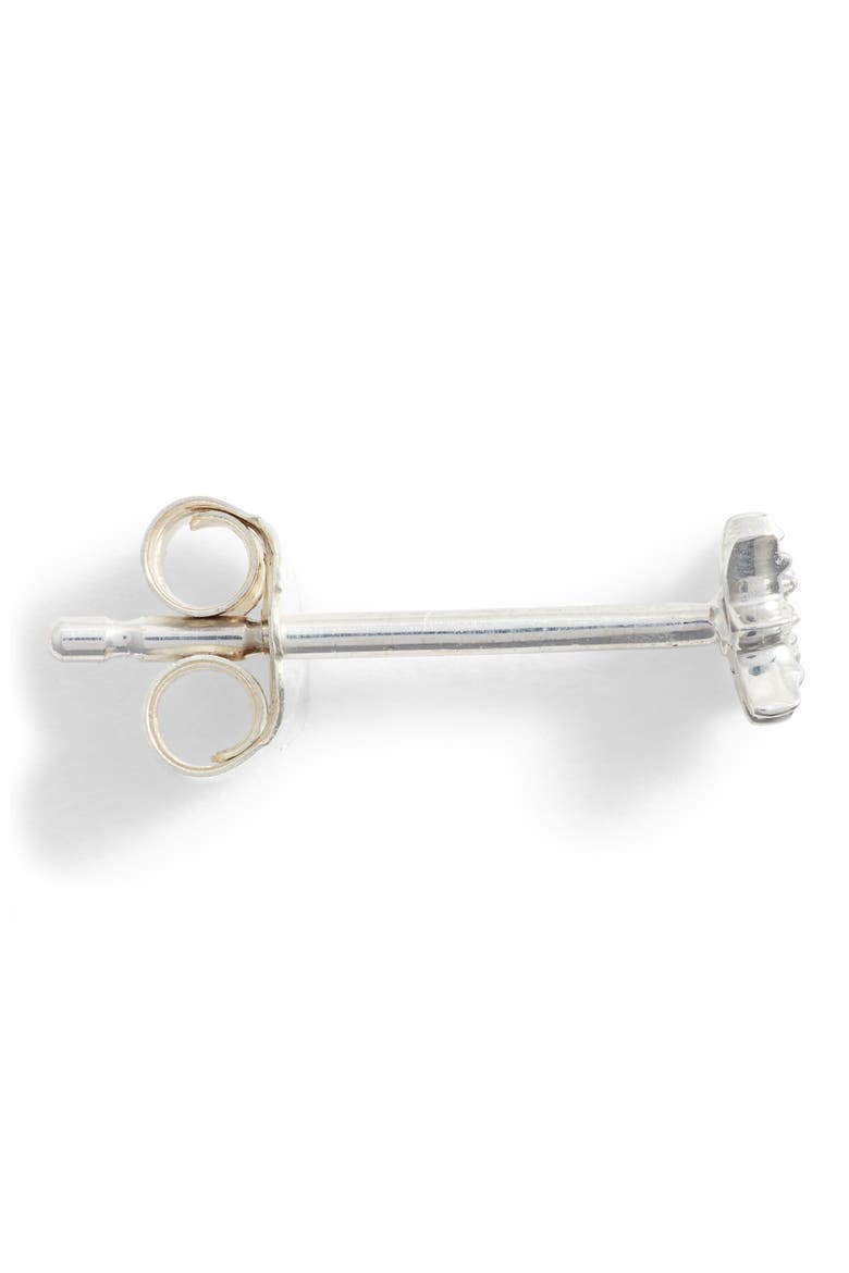 Mini North Star Stud Earrings, Alternate, color, SILVER/ WHITE SAPPHIRE