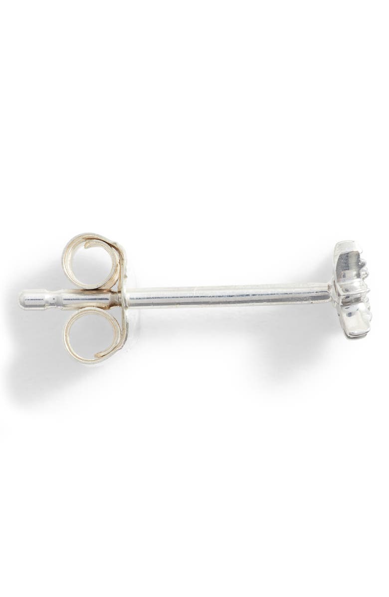 Anzie Mini North Star Stud Earrings, Alternate, color, Silver/ White Sapphire