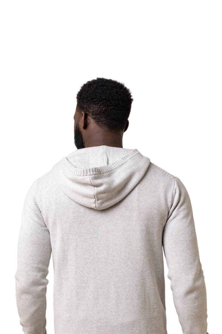 Men's Organic Henley Sweater Hoodie, Alternate, color, Light Gray Heather