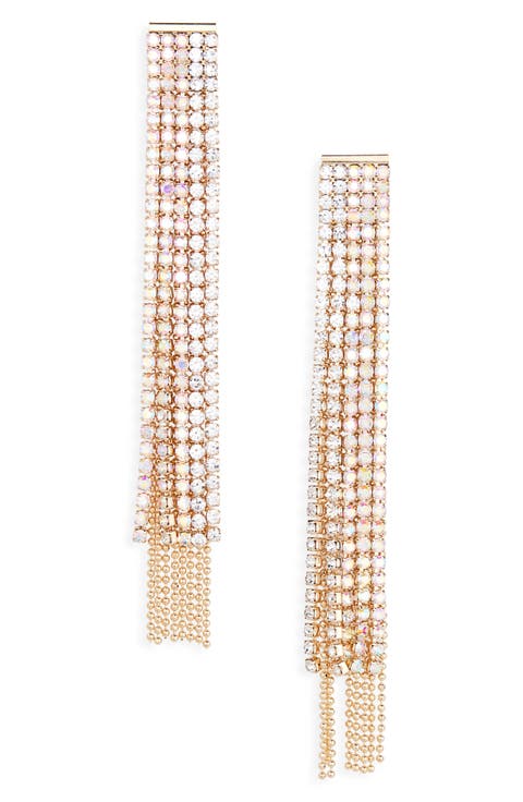 Crystal Fringe Drop Earrings