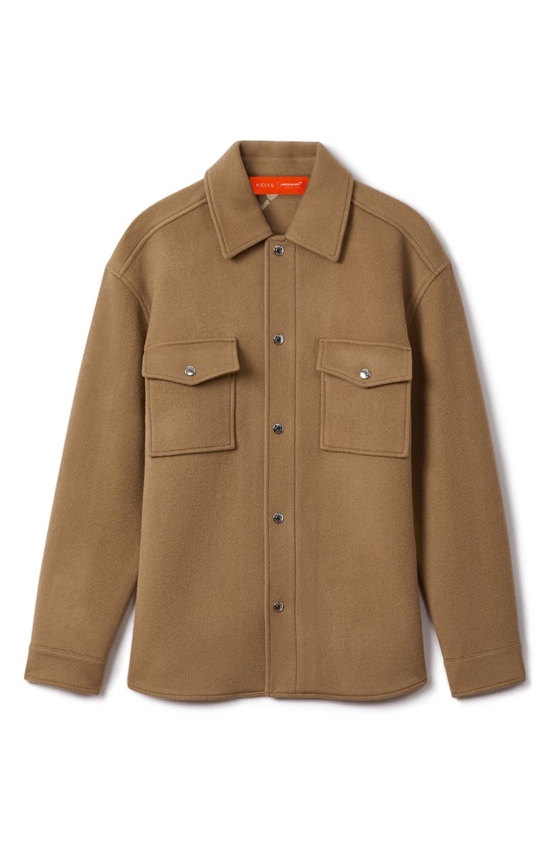 Reiss x McLaren Formula 1 Team Collection Clarke Wool Blend Shirt Jacket, Alternate, color, 