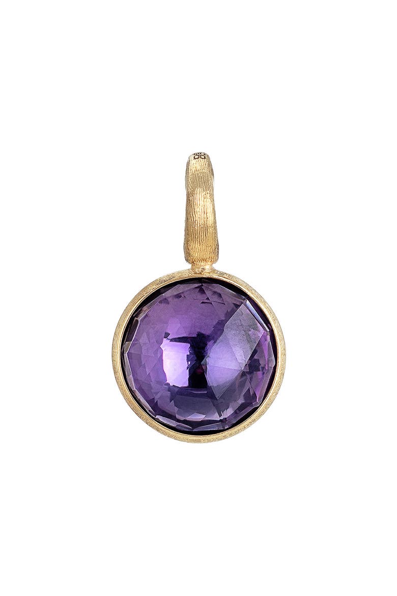 Jaipur 18K Gold Small Amethyst Pendant, Main, color, YELLOW GOLD