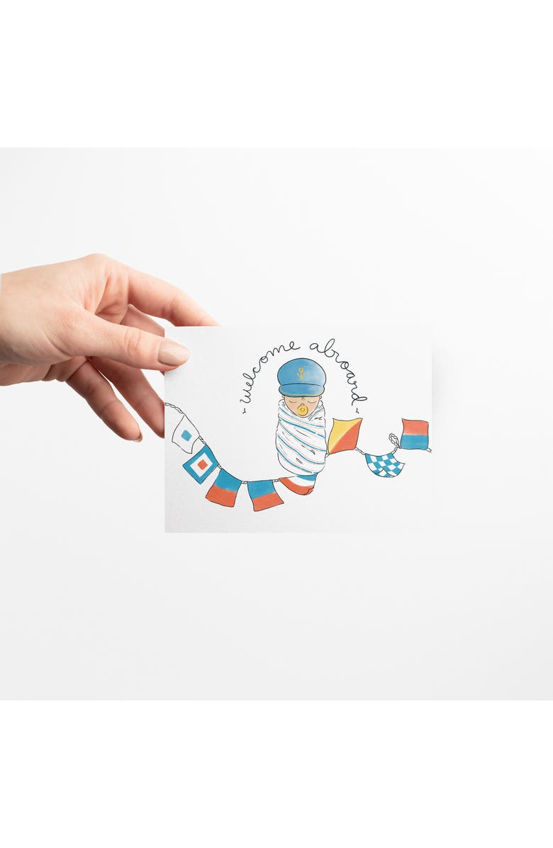 Ramus & Co Baby Greeting Card Pack (3ct) "Love Note, Welcome Aboard, Lobster Sweater", Alternate, color, Multi-Pack