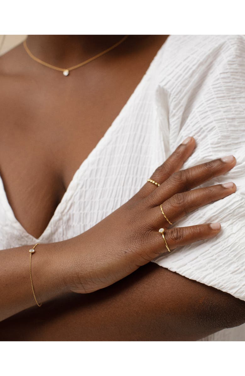 Monica Vinader Essential Diamond Bracelet, Alternate, color, Gold