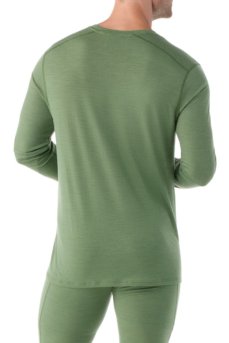 Classic All Season Merino Base Layer Long Sleeve Crewneck Top, Alternate, color, FERN GREEN