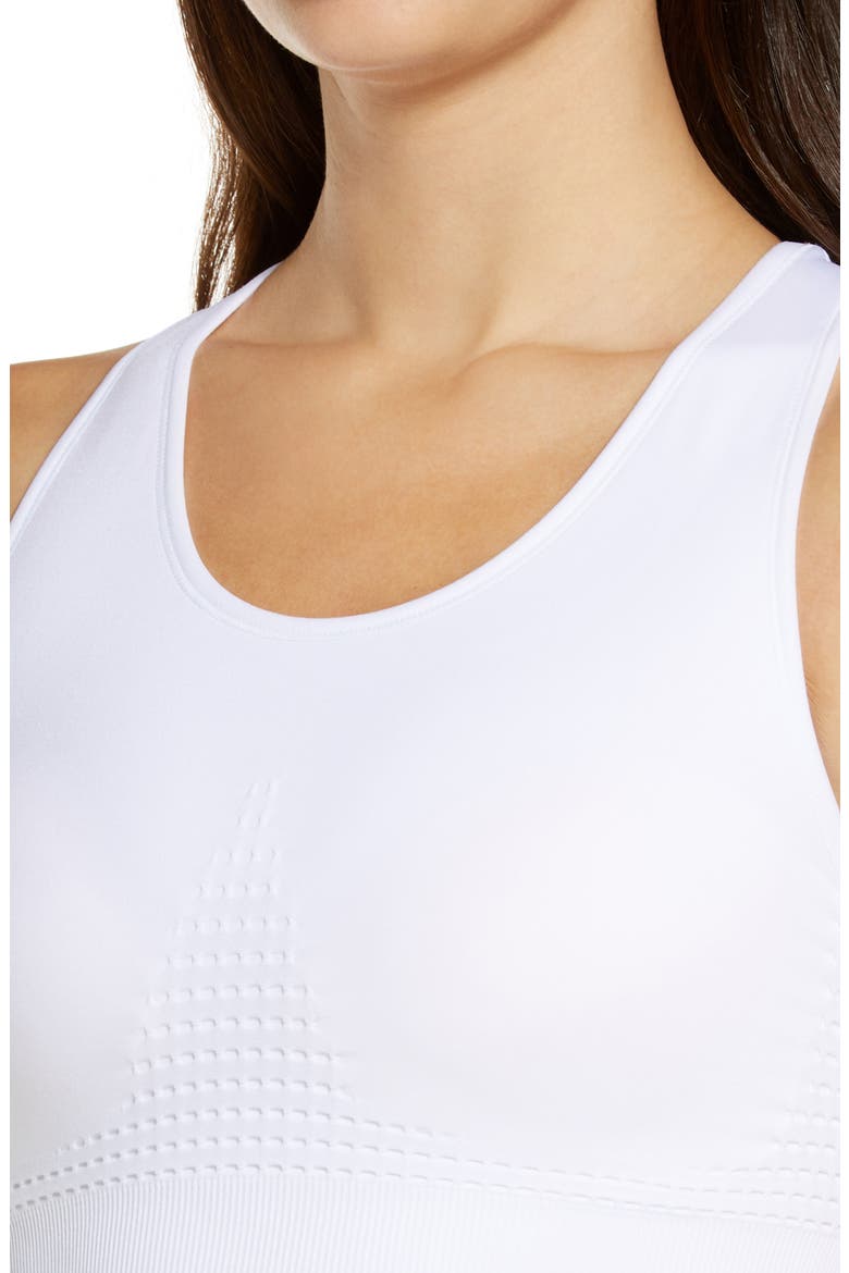Stamina Longline Sports Bra, Alternate, color, WHITE