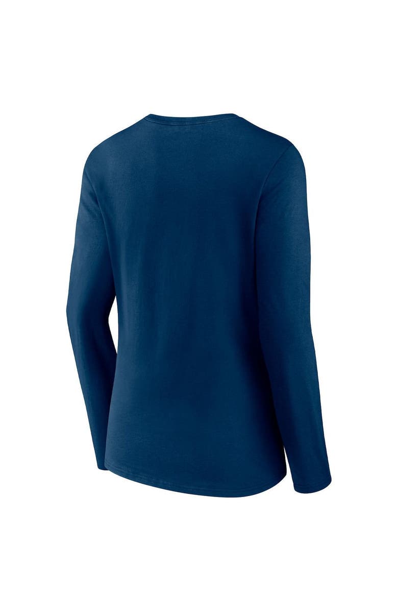 FANATICS Women's Fanatics Branded Navy Houston Texans Drive Forward V-Neck Long Sleeve T-Shirt, Alternate, color,