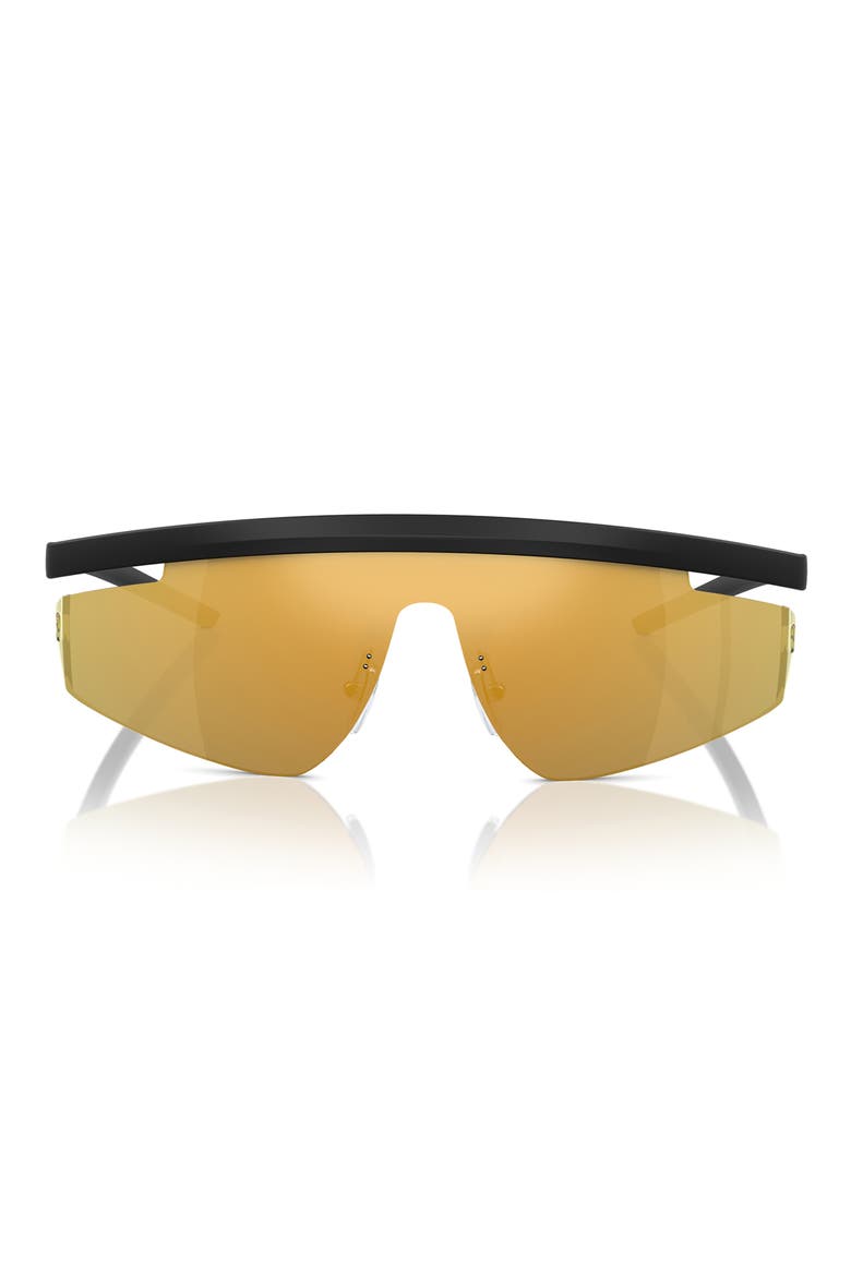 140mm Irregular Shield Sunglasses, Main, color, MATTE BLACK