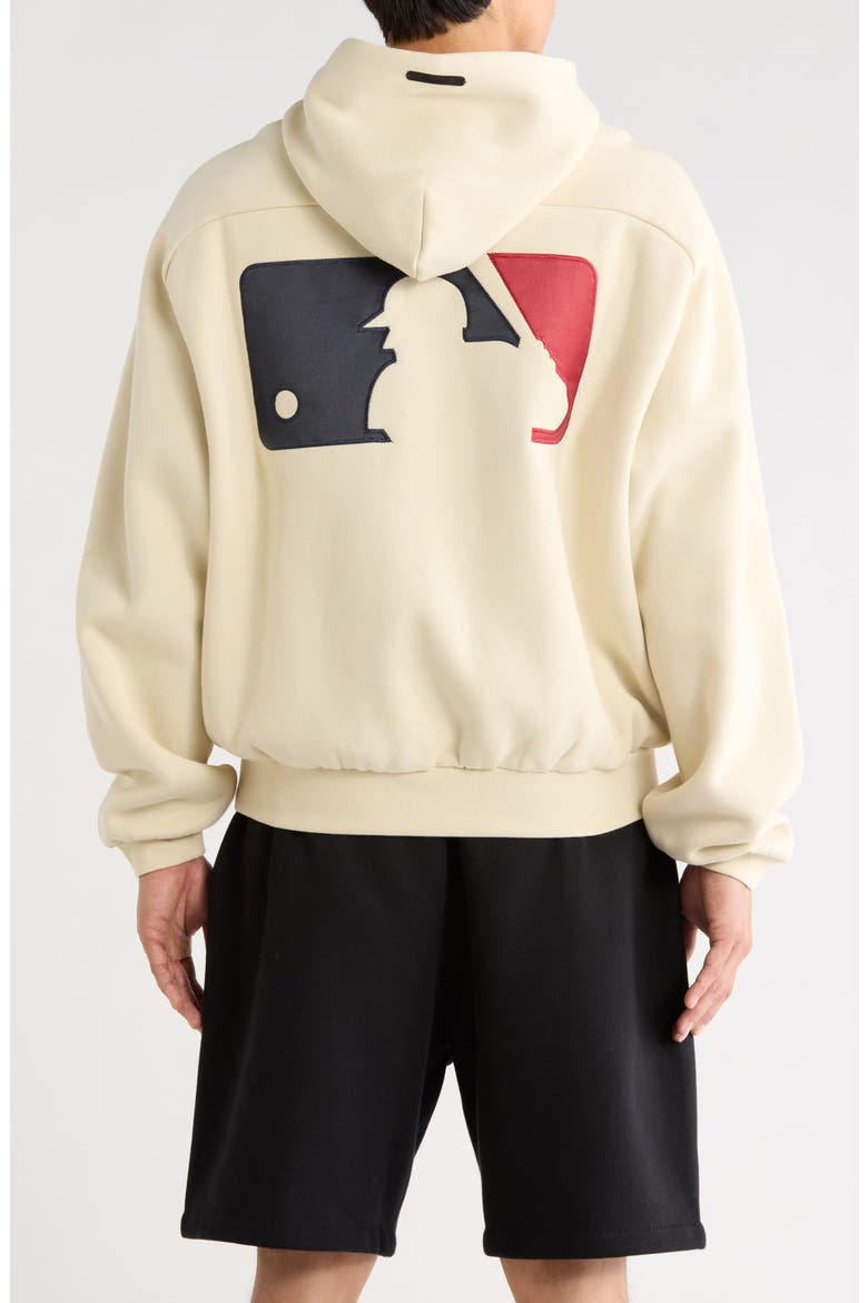 x MLB Embroidered Cotton Blend Fleece Hoodie, Alternate, color, OAT