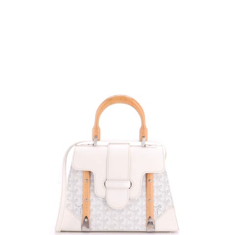 Saigon Top Handle Bag Coated Canvas with Leather PM