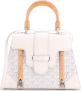 Pre-Owned Goyard Saigon Top Handle Bag Coated Canvas with Leather PM