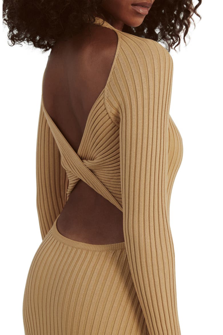 Amaro Long Sleeve Knit Dress, Alternate, color, SOFT CAMEL
