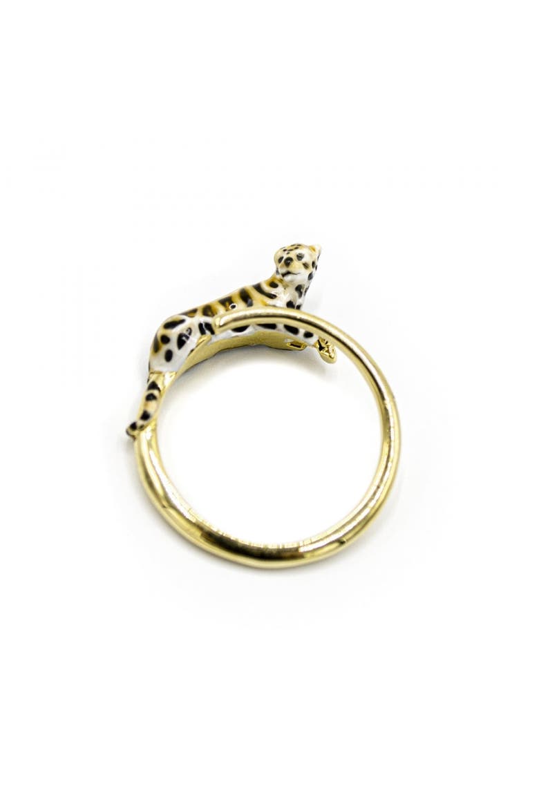 Clouded Leopard Open Ring, Alternate, color, Leopard