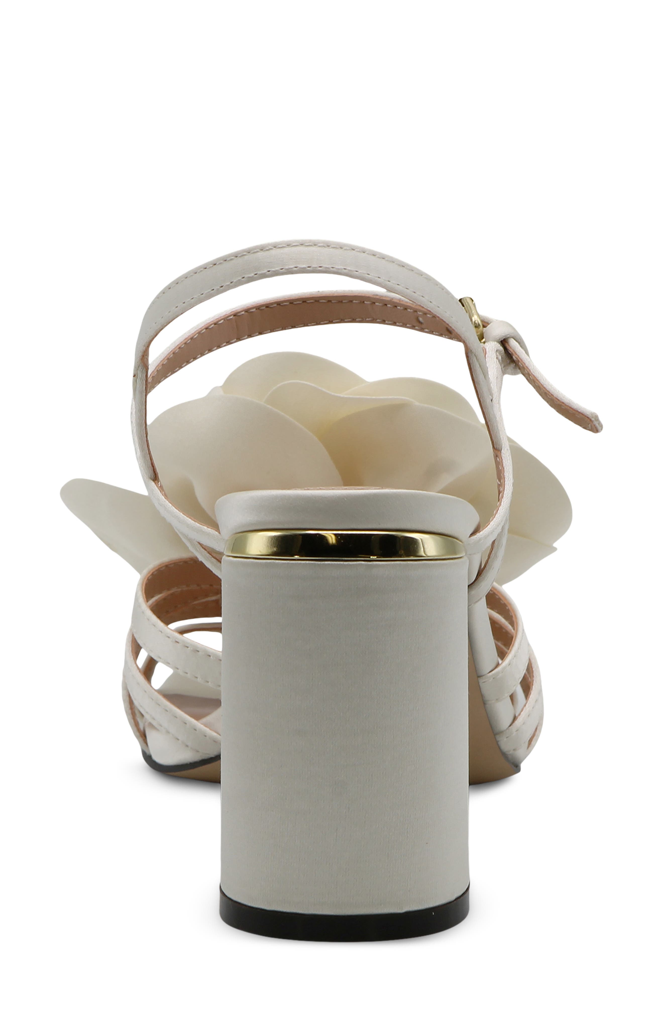 Charles David Restless Ankle Strap Sandal, Alternate, color, Ivory Satin