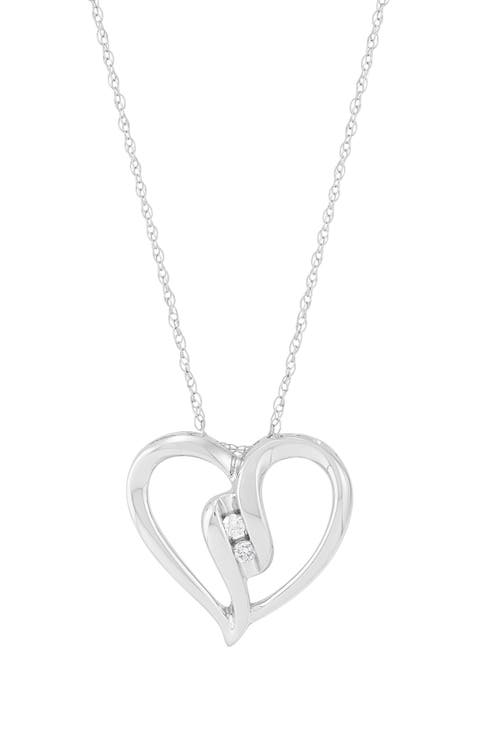 Diamond Heart Pendant Necklace