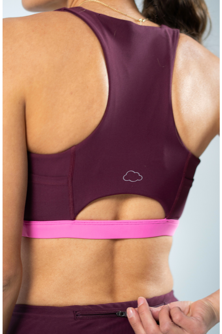 Katherine Sports Bra, Alternate, color, Maroon