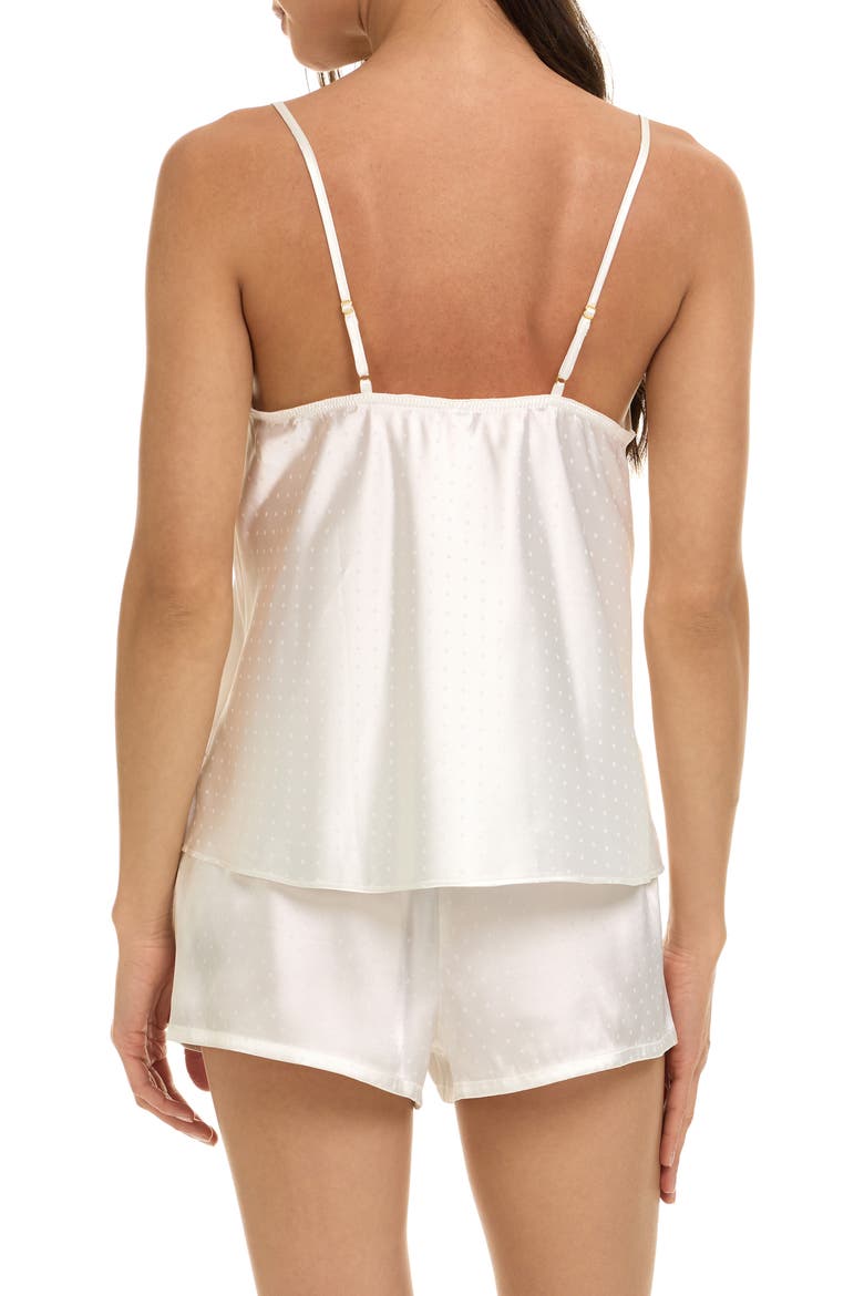 Tiana Swiss Dot Satin Short Pajamas, Alternate, color, IVORY