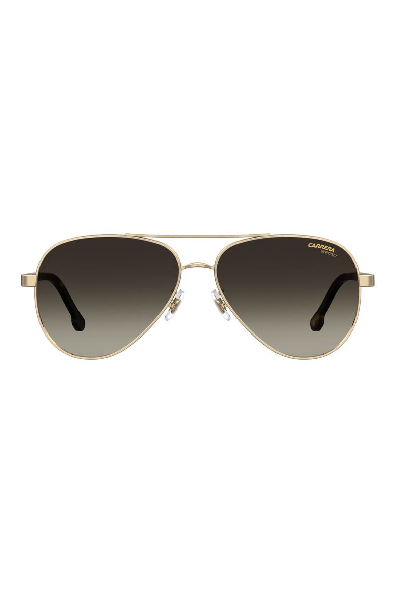 58mm Aviator Sunglasses, Main, color, GOLD HAVANA/ BROWN GRADIENT