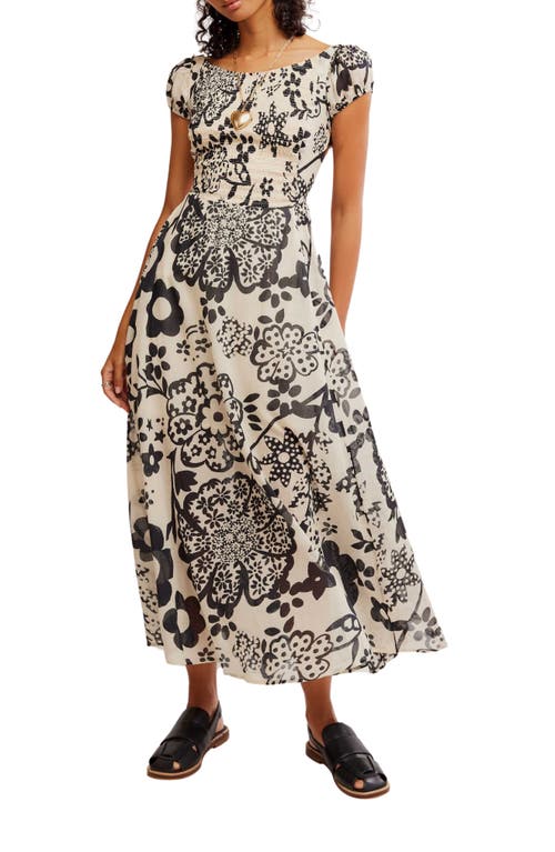Free People Ultraviolet Maxi Dress In Bright White Combo