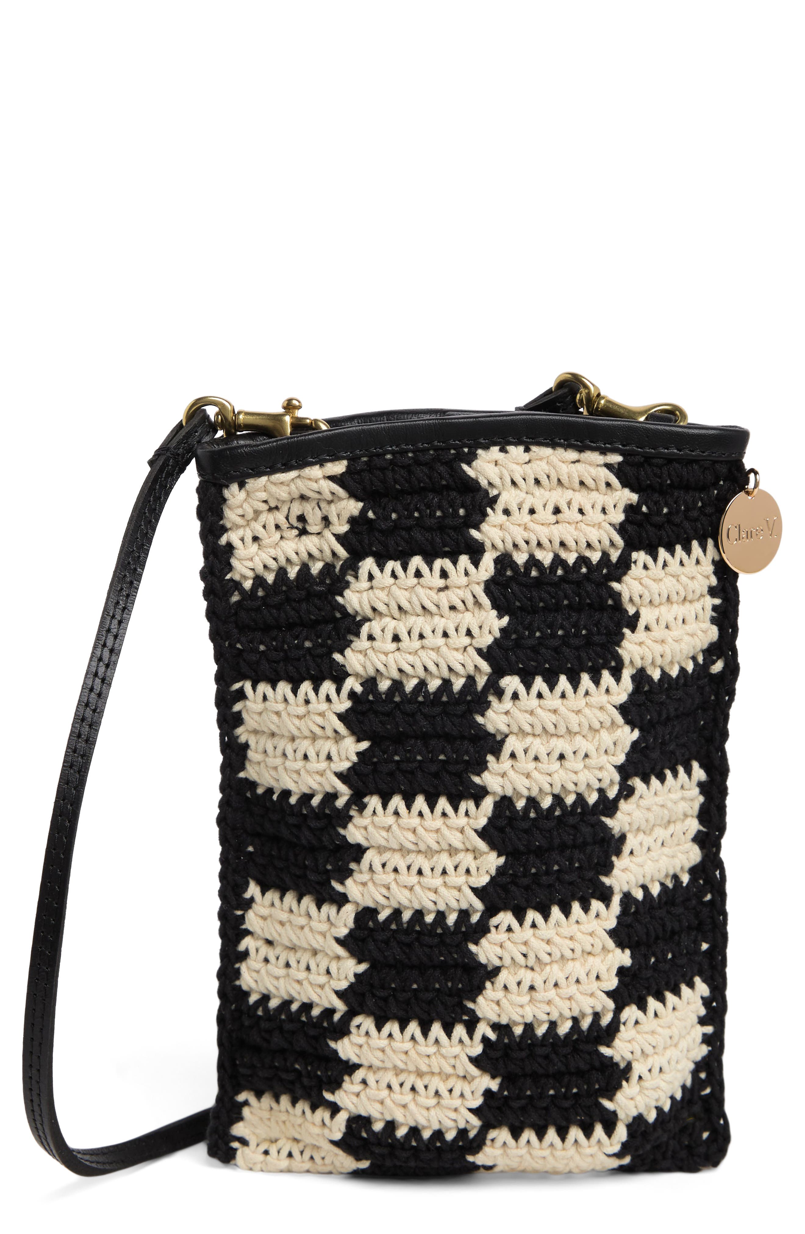 Clare V. Poche Knit Crossbody Bag, Main, color, 