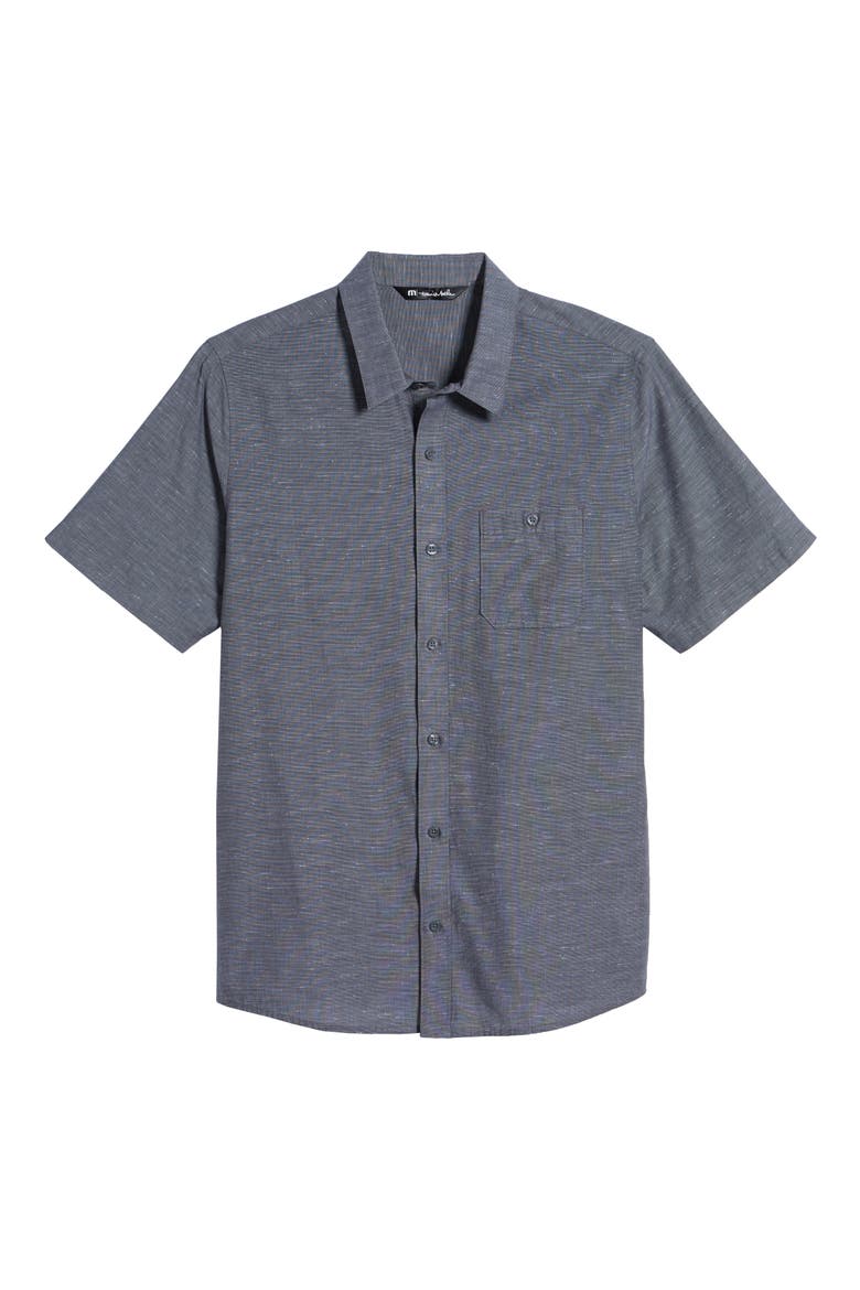 Studebaker Regular Fit Short Sleeve Shirt, Alternate, color, GREY PINSTRIPE