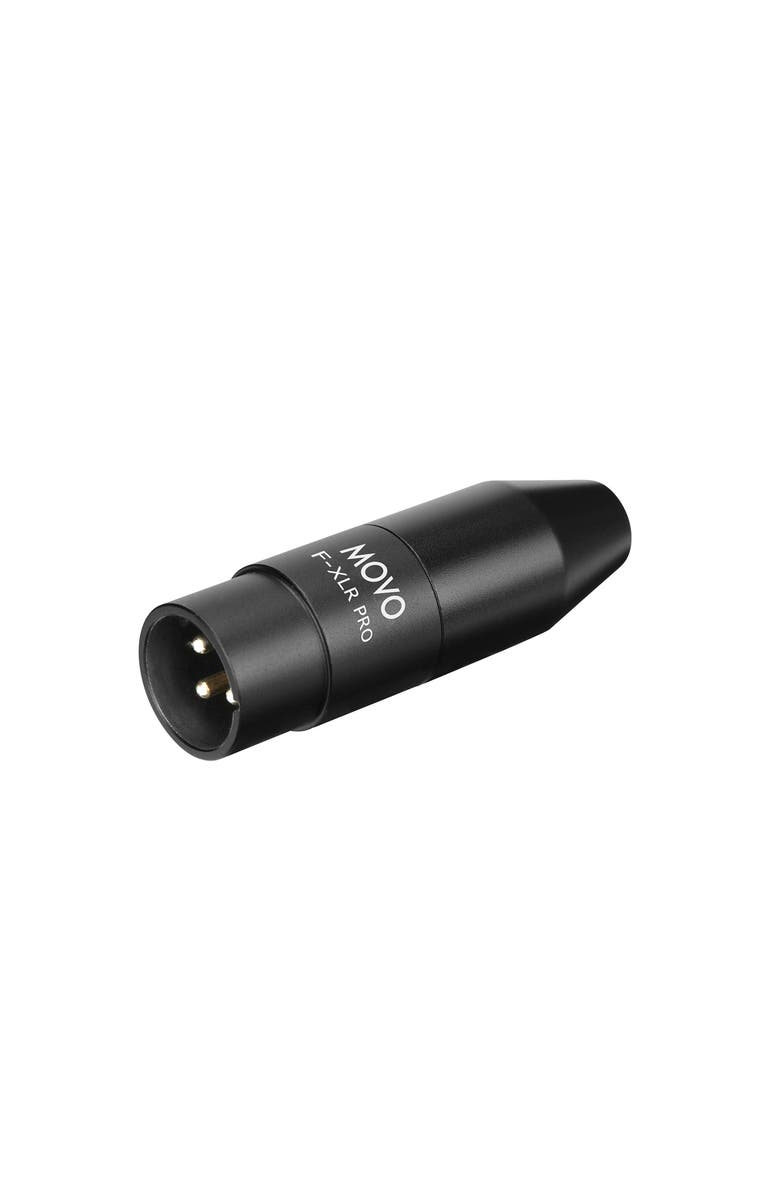MOVO FXLR-PRO 3.5mm (TRS) Mini-Jack Female Microphone Adapter to 3-pin XLR Male Connector, Alternate, color, Black