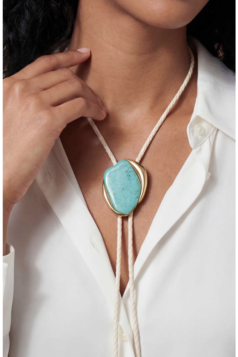 Turquoise Drift Bolo Necklace, Alternate, color, TURQUOISE