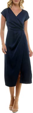 Nicole Miller Surplice V-Neck Dress