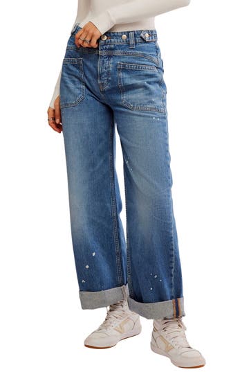 Free People We The Free Palmer Cuffed Baggy Jeans