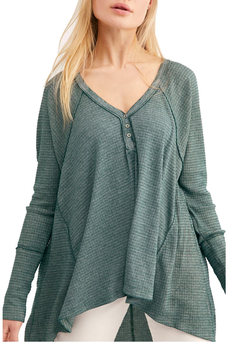 Citrine Textured Cotton Blend Top, Main, color, MOSS