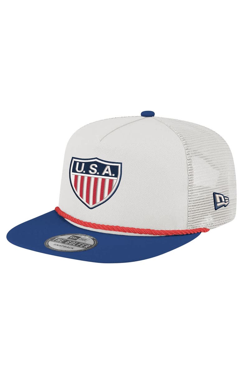 New Era Men's New Era  White USMNT 1950 Retro Golfer Adjustable Hat, Main, color, 