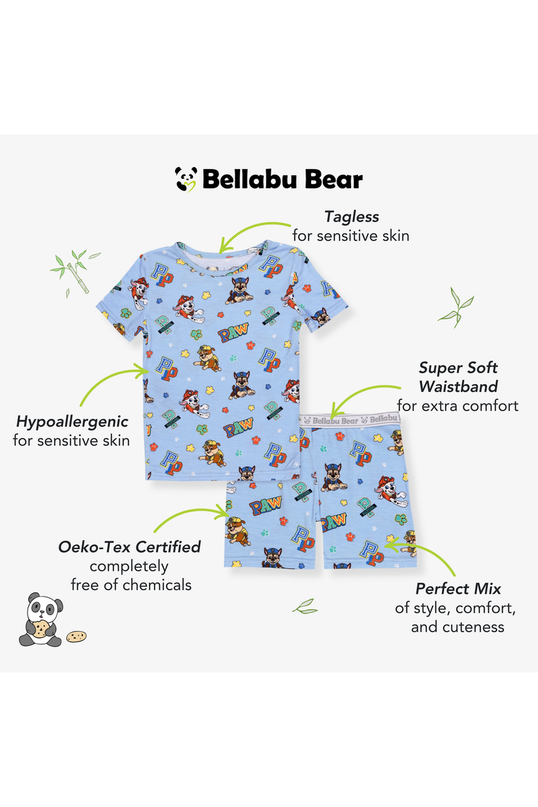 PAW Patrol Varsity Blue Kids 2-Piece Short Sleeve & Shorts Pajama Set, Alternate, color, PAW Patrol: Varsity Blue