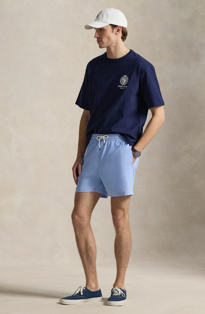 Polo Ralph Lauren Traveler Classic Swim Trunks, Alternate, color, Austin Blue