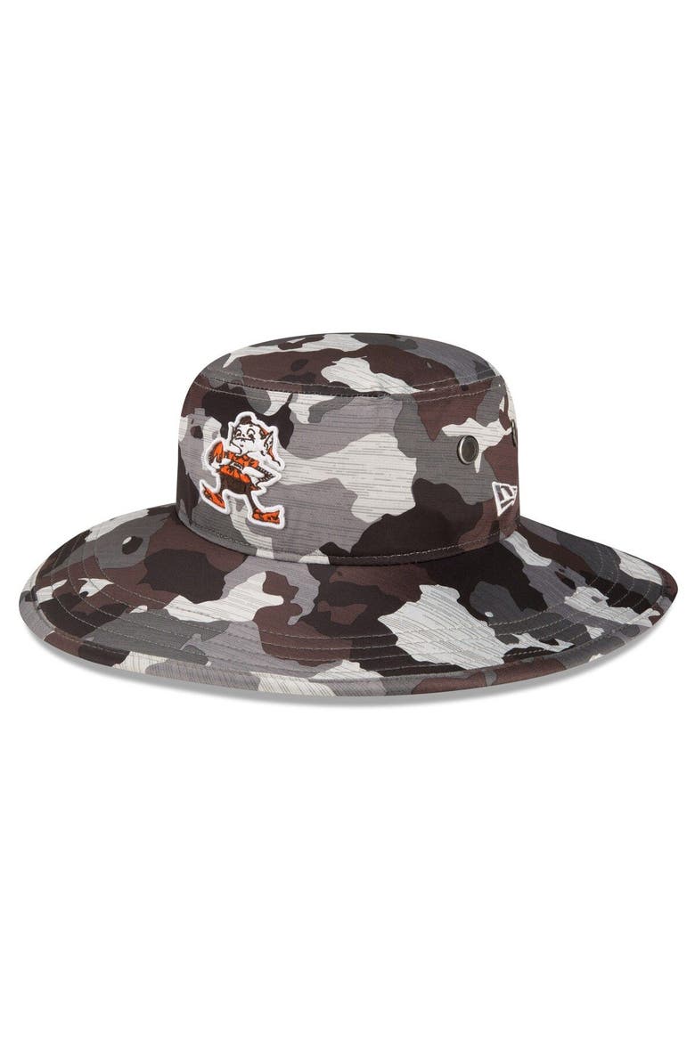 Men's New Era Camo Cleveland Browns 2022 NFL Training Camp Official Historic Logo Panama Bucket Hat, Main, color, Camo