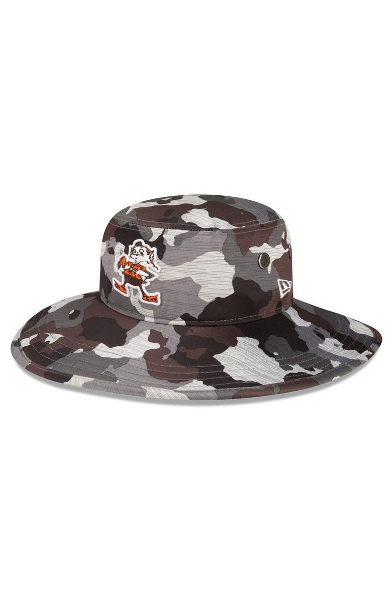 New Era Men's New Era Camo Cleveland Browns 2022 NFL Training Camp Official Historic Logo Panama Bucket Hat, Main, color, Camo