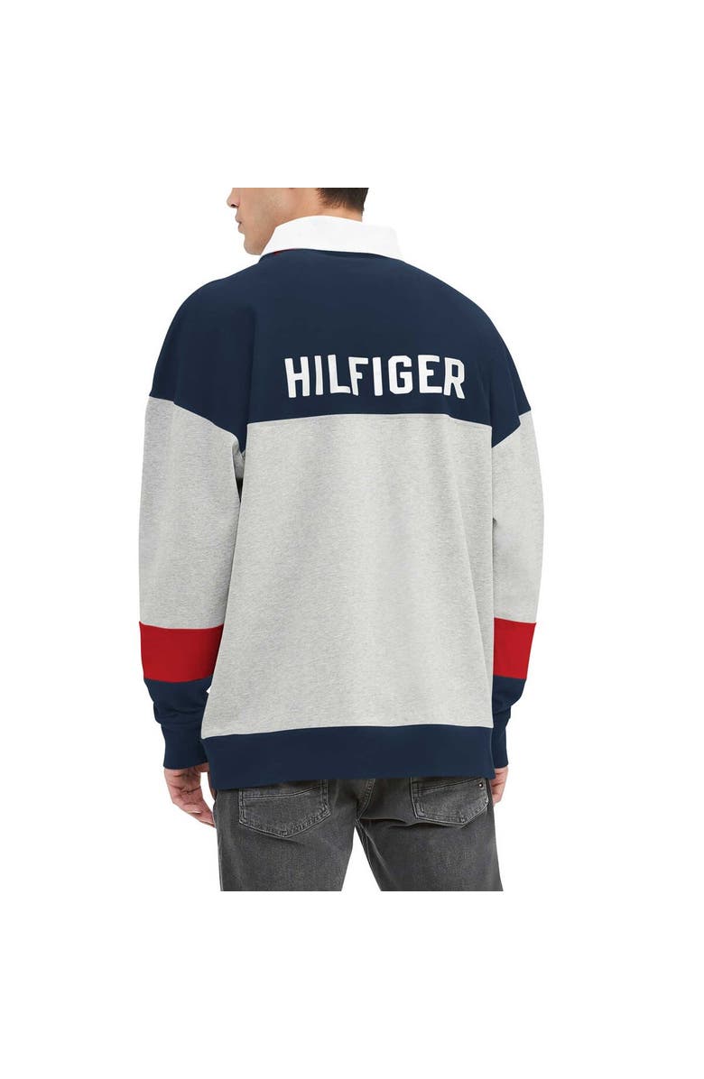 Tommy Hilfiger Men's Tommy Hilfiger Navy New England Patriots Connor Oversized Rugby Long Sleeve Polo, Alternate, color, Navy