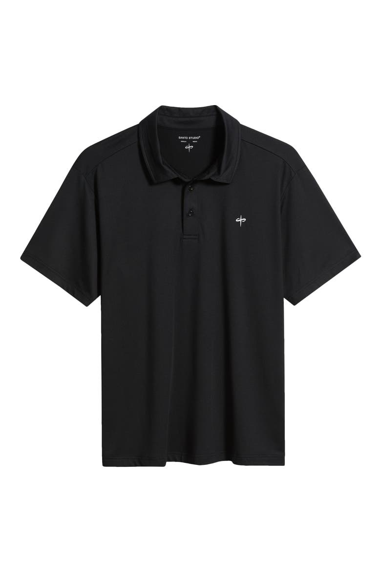 Tempo Performance Polo, Alternate, color, BLACK
