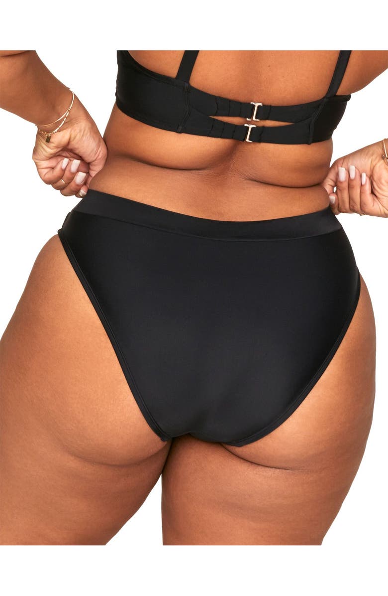 Adore Me Demi Swimwear Bikini Bottom, Alternate, color, Black