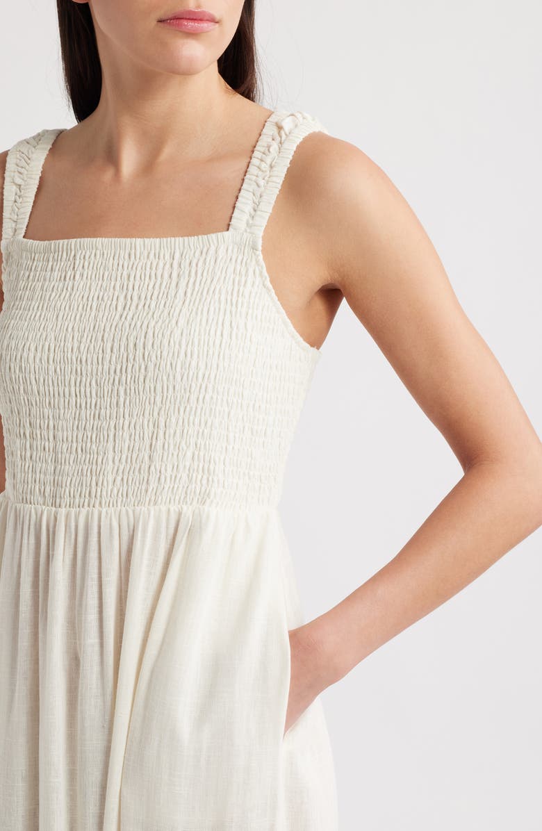 Chelsea28 Smocked Tiered Maxi Dress, Alternate, color, Ivory Cloud