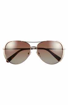 Marc Jacobs 59mm Gradient Polarized Aviator Sunglasses