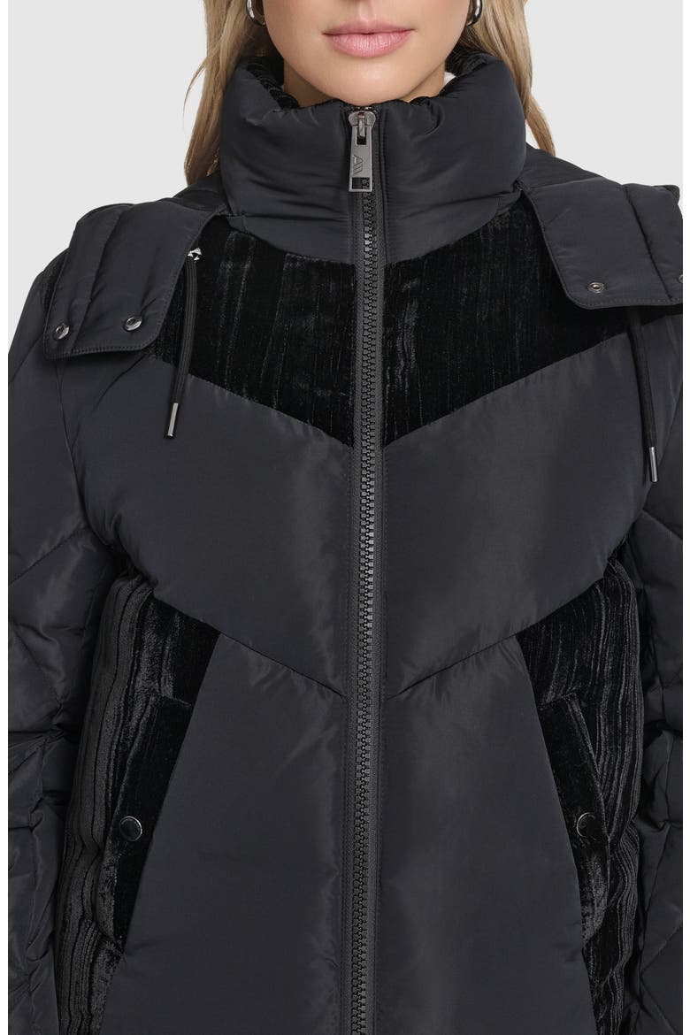 Tayte Puffer Jacket with Removable Hood, Alternate, color, BLACK