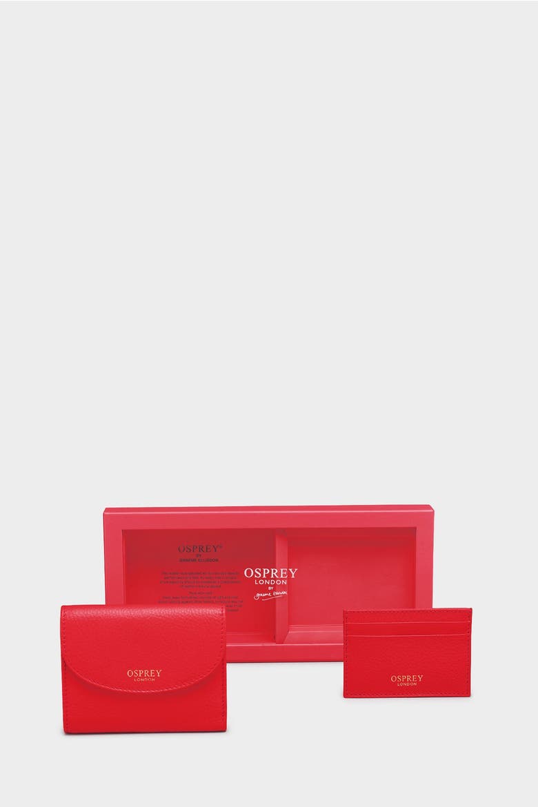 The Tilly Leather Purse Gift Set, Main, color, Light Red